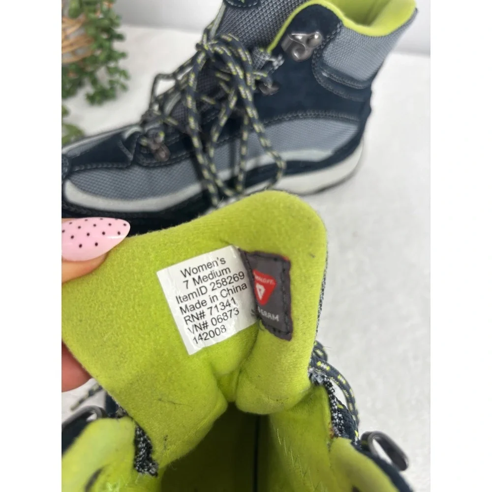 L.L. Bean Tek 2.5 Snow Sneakers Womens‎ 7 Blue Green Waterproof Insulated Boots